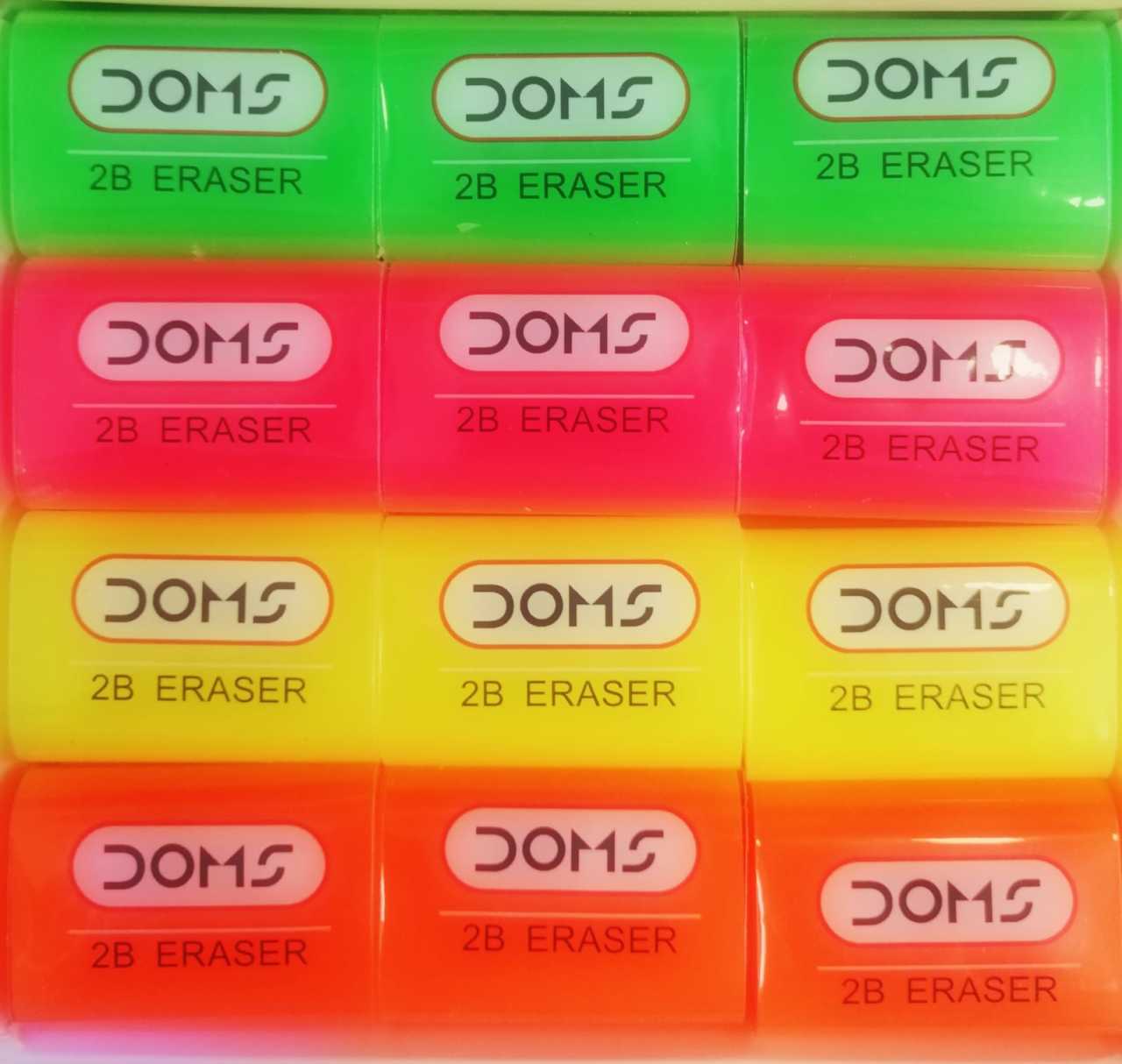 أستيكة دومز، مستطيلة، قطعة واحدة، ألوان متعددة فسفورية، 630