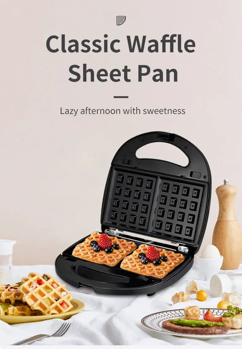 صانع الساندوتش والوافل سوكاني، 800 وات، 8 في1، أسود، SK-BBQ-140