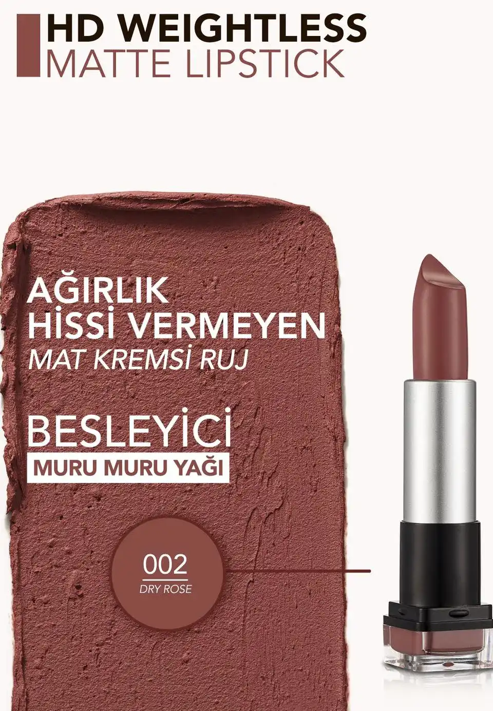 احمر شفاه فلورمار اتش دي وايتلس مات، 02 دراي روز