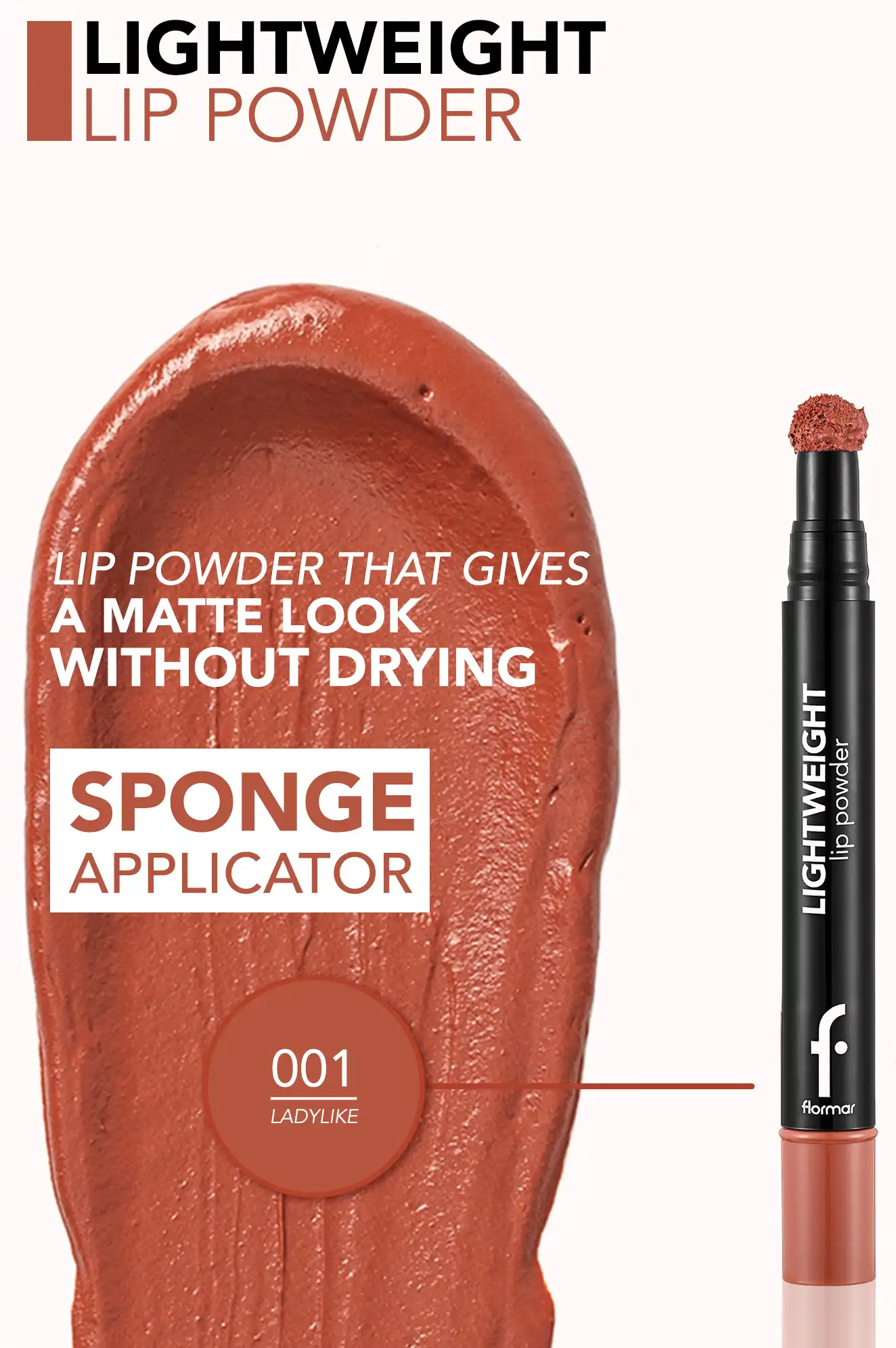 احمر شفاه فلورمار لايت ويت ليب باودر، 001 ليدي لايك