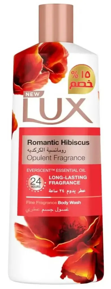 شاور جل لوكس رومانسية الكركديه، 500 مل .