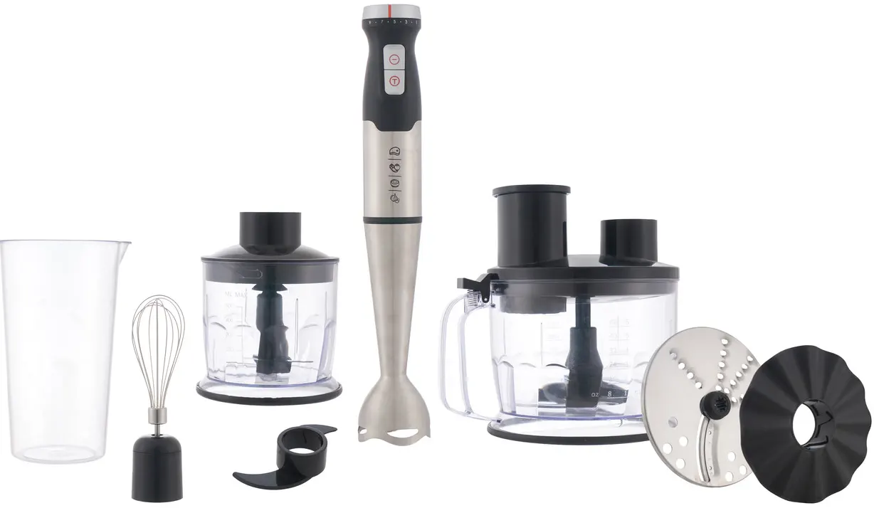 هاند بلندر الترا، 1000 وات، كوب 700 مللي، كبة 2 لتر، مزود بملحقات متعددة 10*1، ستانلس ستيل،UHB110SE