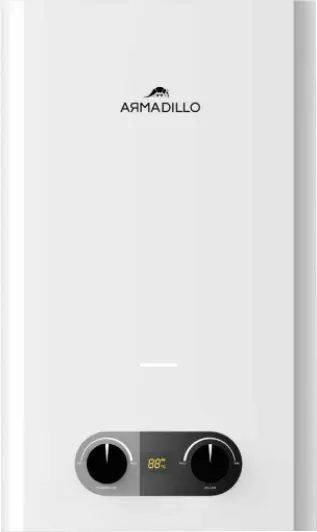 سخان مياه غاز أرماديللو 10 لتر، شاشة ديجيتال، ابيض،  ARM-HA-GAS-H-WH-0010