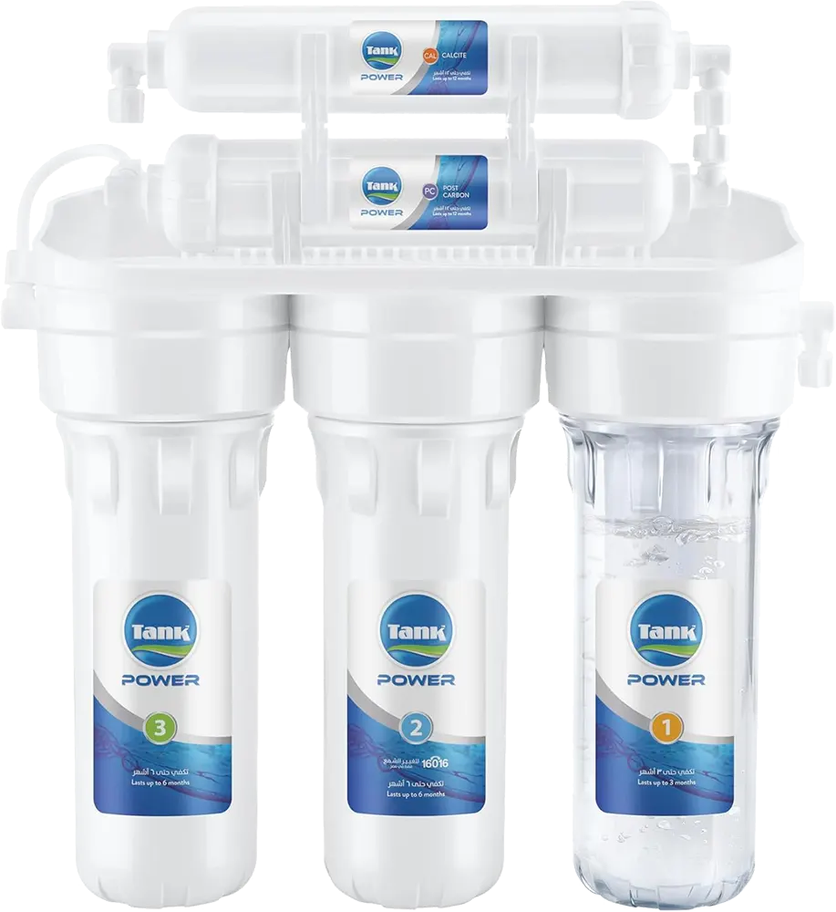 فلتر مياه تانك باور 5 مراحل، أبيض