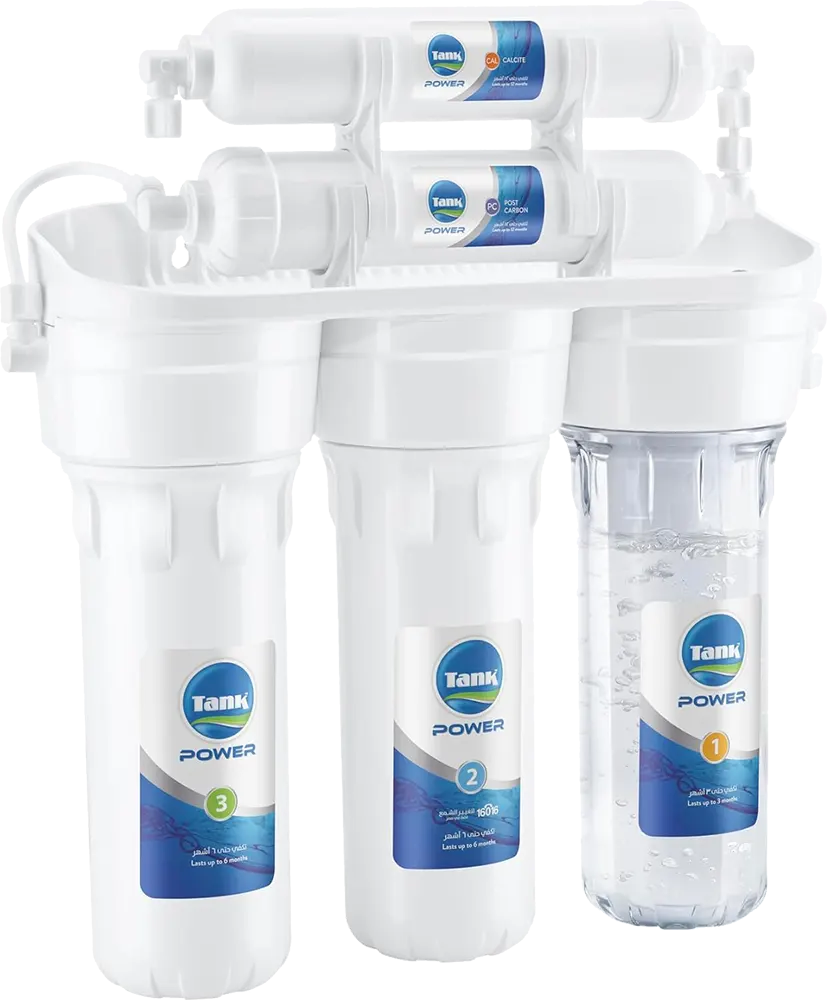 فلتر مياه تانك باور 5 مراحل، أبيض