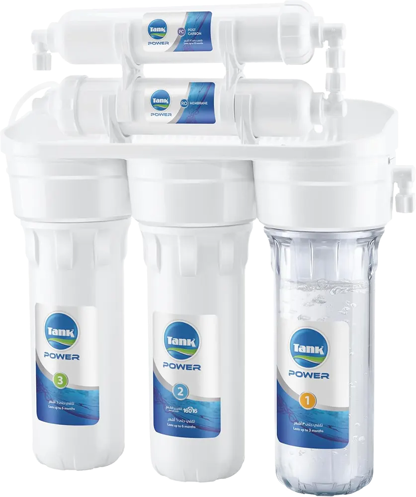 فلتر مياه تانك باور 5 مراحل، أبيض