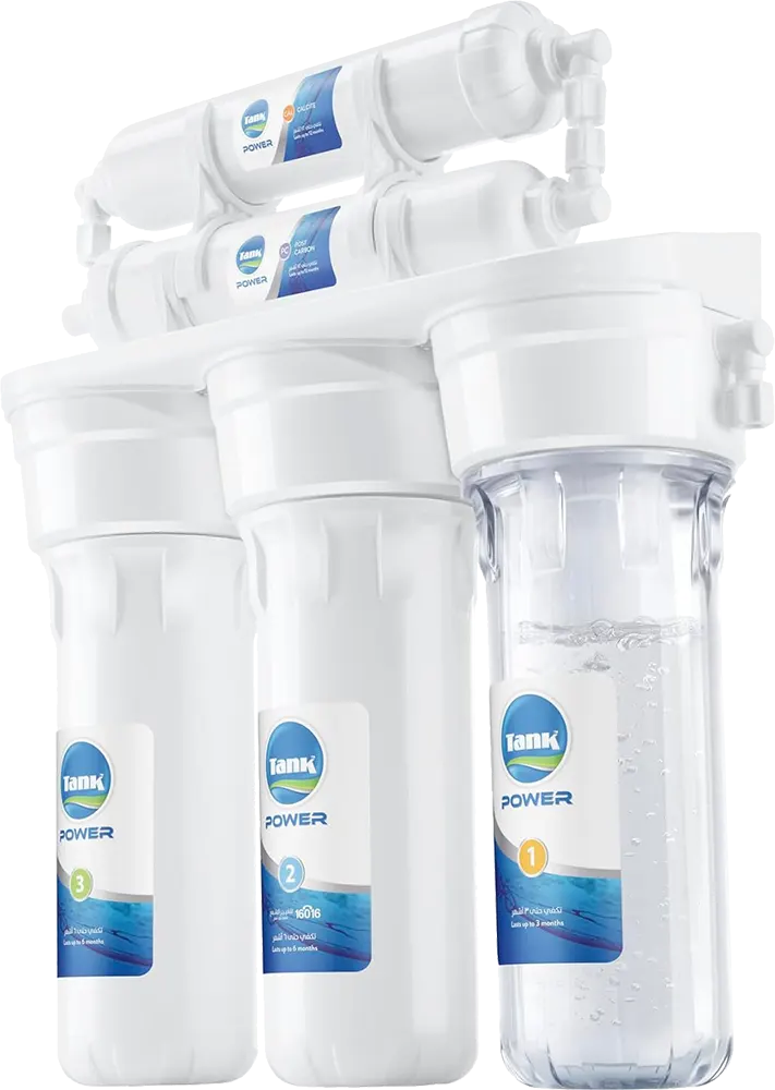 فلتر مياه تانك باور 5 مراحل، أبيض