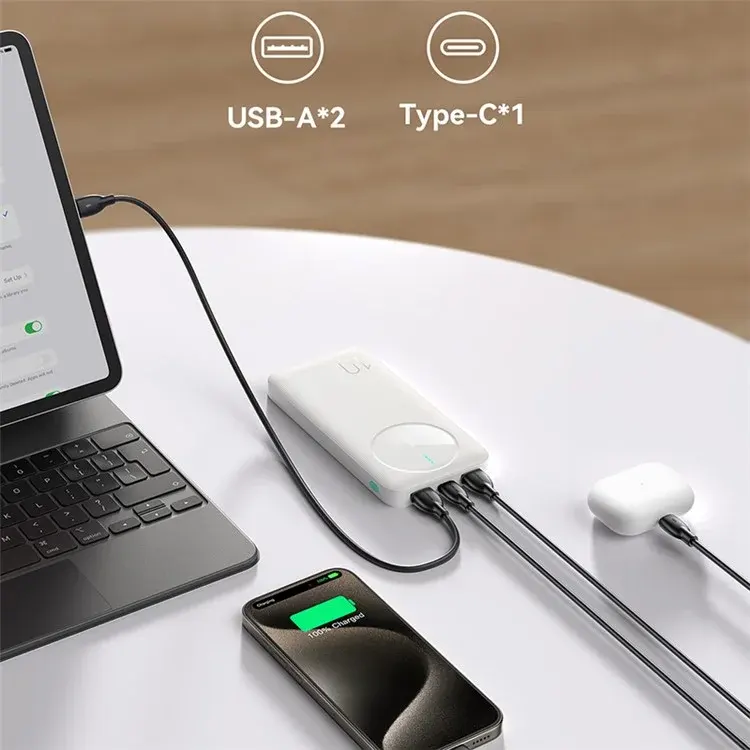 باور بانك جوي روم، 10000 مللي أمبير، 5 فولت، 22.5 وات، أبيض، JR-PBF12