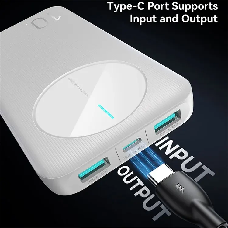 باور بانك جوي روم، 10000 مللي أمبير، 5 فولت، 22.5 وات، أبيض، JR-PBF12
