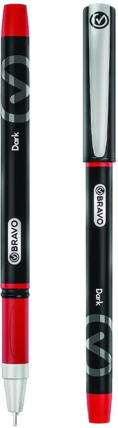 قلم حبر جاف برافو دارك، أحمر