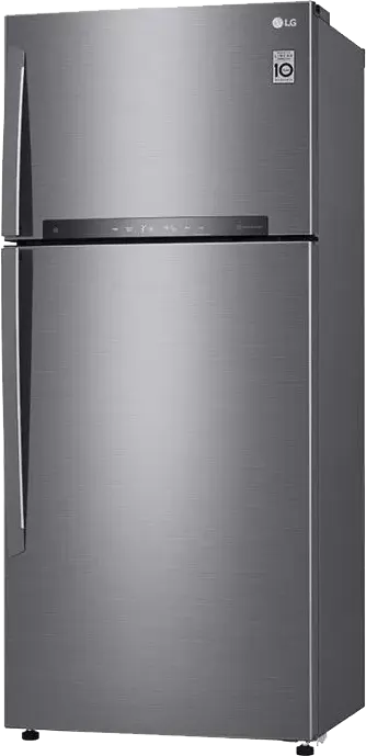 ثلاجة ال جي نوفرست، 506 لتر، 2 باب، شاشة ديجيتال، إنفرتر، فضي، GN-H722HFHL