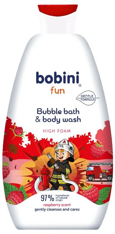 شاور للاطفال بوبيني، سائل استحمام وغسول للجسم بالتوت، 500 مل.