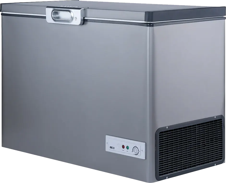 Passap Defrost Chest Freezer, 330 L , Stainless Steel Interior, Silver, ES435-Glass