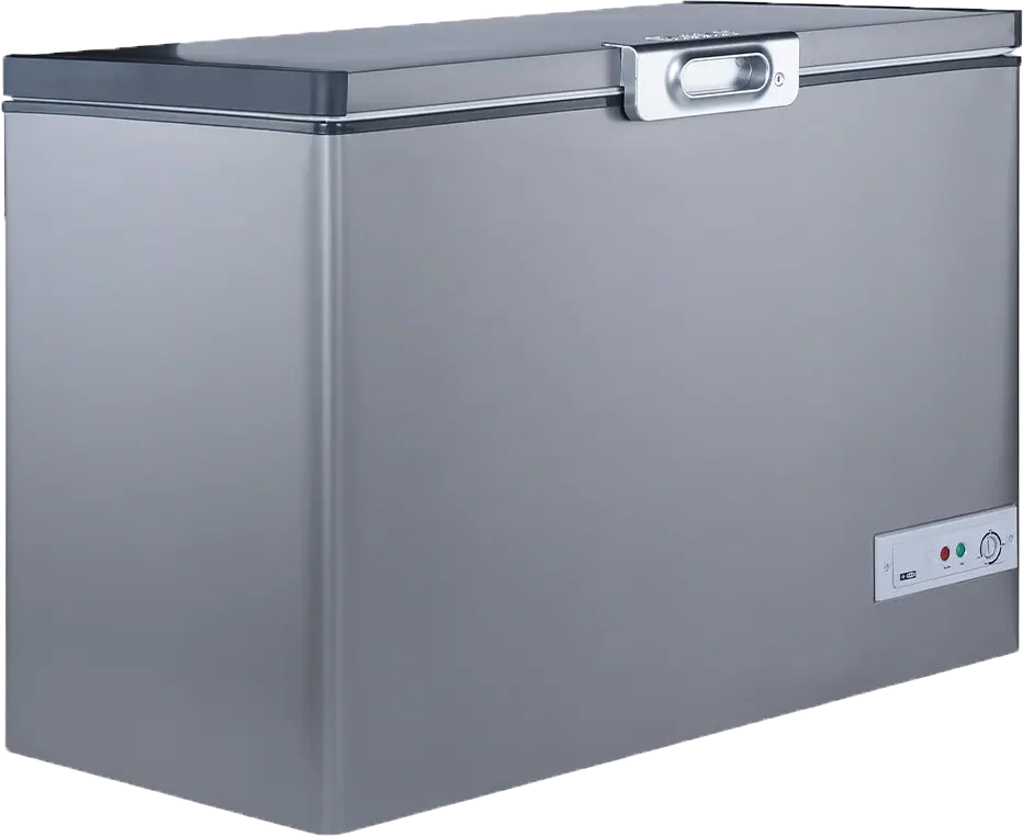 Passap Defrost Chest Freezer, 330 L , Stainless Steel Interior, Silver, ES435-Glass