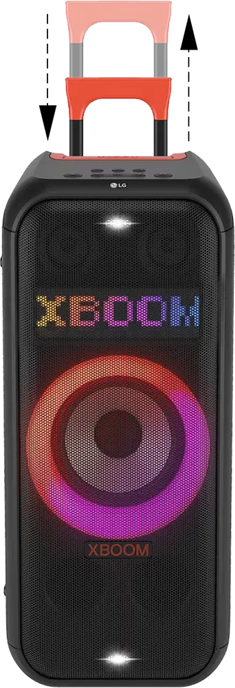 مكبر صوت لاسلكي ال جي XL7S Xboom ، مقاس 8 انش ، بلوتوث 5.1 ، USB ، إضاءة LED ،عمر بطارية يصل إلى 18 ساعة ، أسود