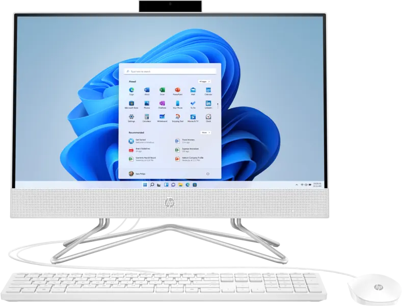 كمبيوتر مكتبي اتش بي الكل في واحد جي4 22-295C8EA، معالج Intel Core i3-10110U، رامات 4 جيجابايت، هارد ديسك 1 جيجابايت HDD ، كارت شاشة Intel UHD 620، شاشة FHD مقاس 21.5 بوصة، نظام تشغيل دوس، أبيض