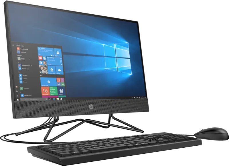 كمبيوتر مكتبي اتش بي الكل في واحد جي4 22-295C8EA، معالج Intel Core i3-10110U، رامات 8 جيجابايت، هارد ديسك 256 جيجابايت SSD ، كارت شاشة Intel UHD 620، شاشة FHD مقاس 21.5 بوصة، نظام تشغيل دوس، أسود