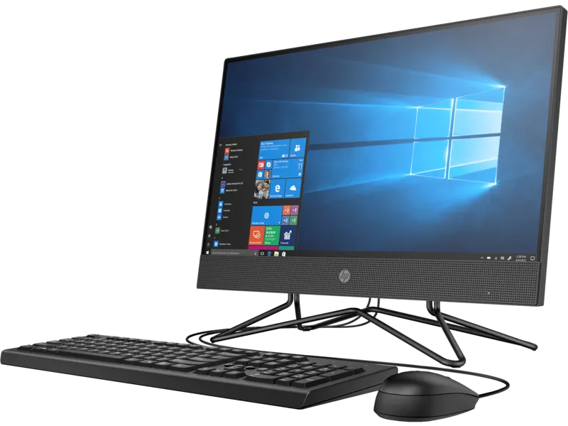 كمبيوتر مكتبي اتش بي الكل في واحد جي4 22-295C8EA، معالج Intel Core i3-10110U، رامات 8 جيجابايت، هارد ديسك 256 جيجابايت SSD ، كارت شاشة Intel UHD 620، شاشة FHD مقاس 21.5 بوصة، نظام تشغيل دوس، أسود