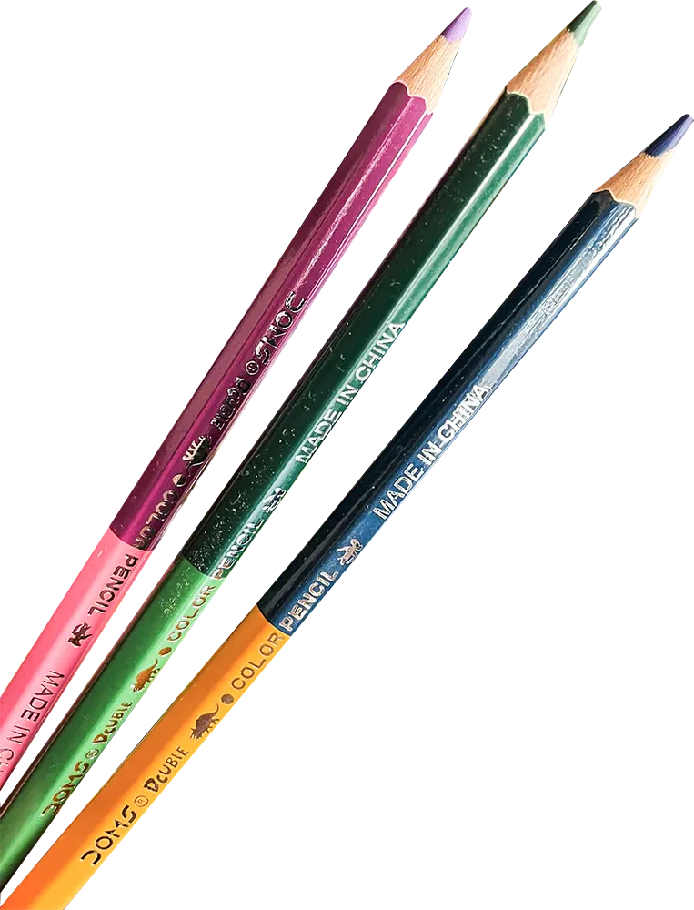 علبة ألوان خشب دومز ، مجموعة 24 لون، 12 قلم طويل وجههين، ألوان متعددة ،DM18818-D24