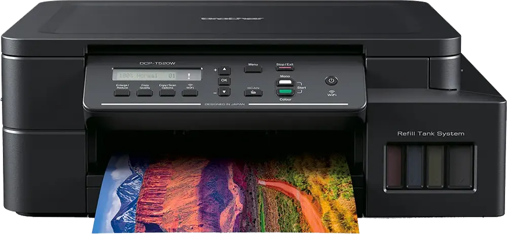 طابعة حبر براذر، طباعة ملونة، متعددة الوظائف، واي فاي، اسود، DCP-T520W