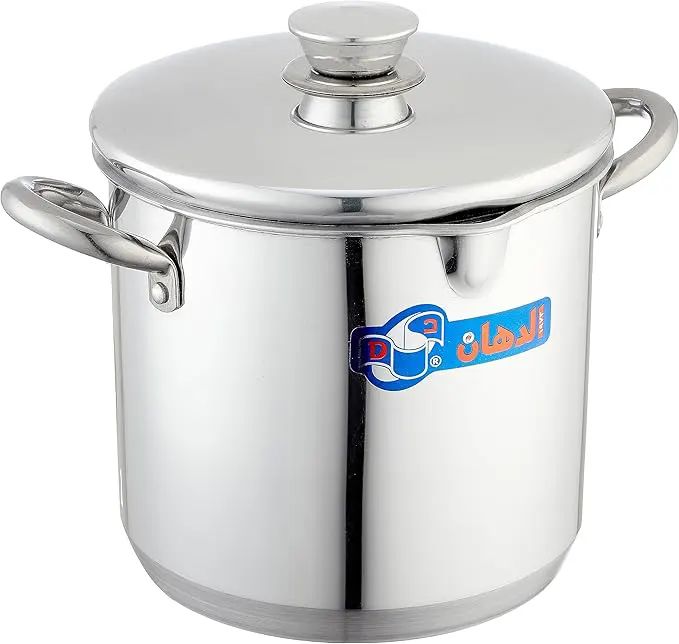 لبانة بالغطاء من الدهان ،بيدين ستانلس  ،مقاس 18،سيلفر