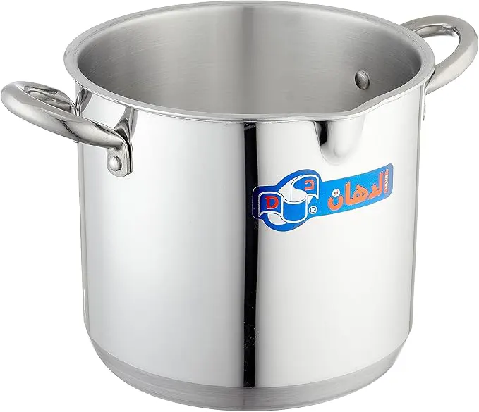 لبانة بالغطاء من الدهان ،بيدين ستانلس  ،مقاس 18،سيلفر