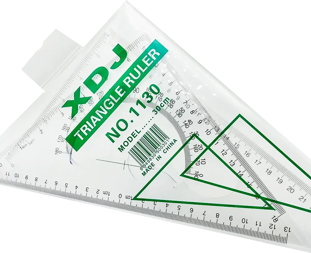 طقم 2 مثلث، شفاف، 30 سم، KJ-1130