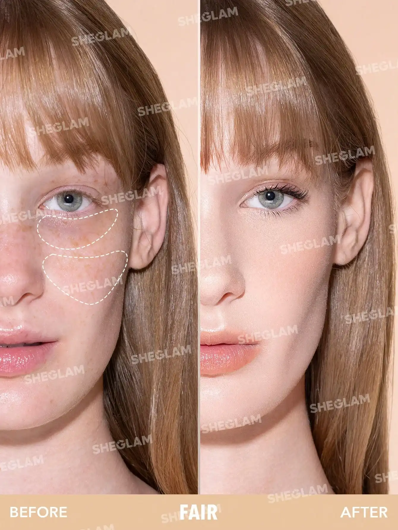 كونسيلر شيجلام لايك ماجيك يدوم لمده 12 ساعه لتغطيه عاليه، فير