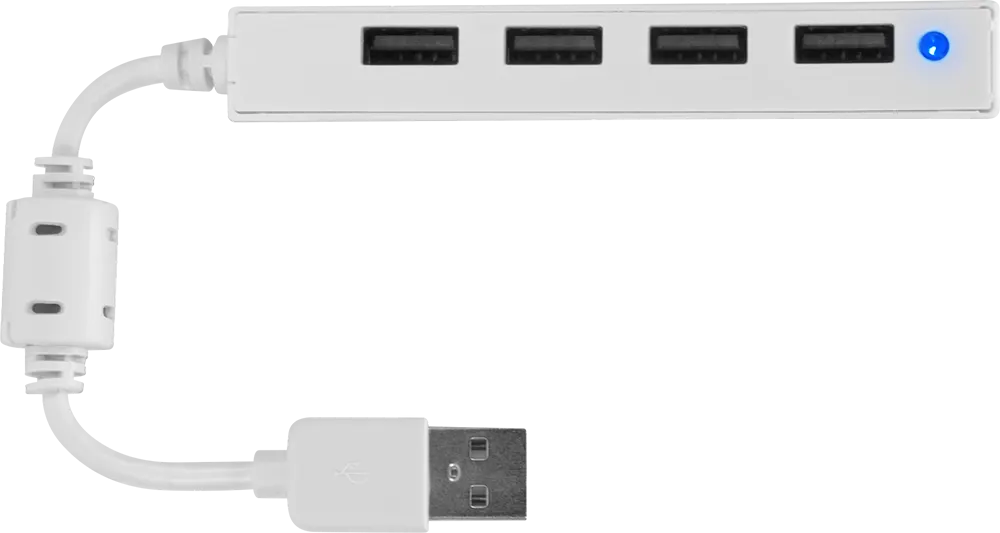 هاب USB رفيع من سبيد لينك سنابي، 4 منافذ، USB 2.0، أبيض، SL-140000-WE
