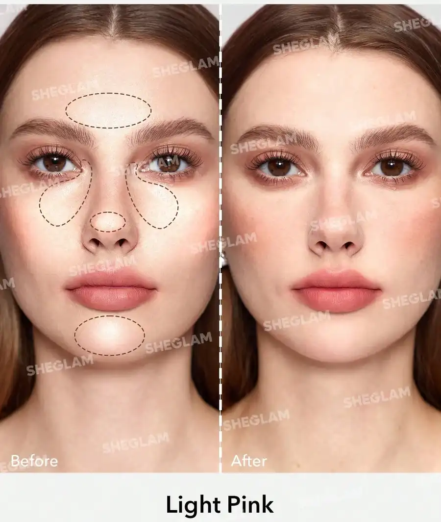 لوس بودر شيجلام بيكد جلو للوجه، بينك فاتح