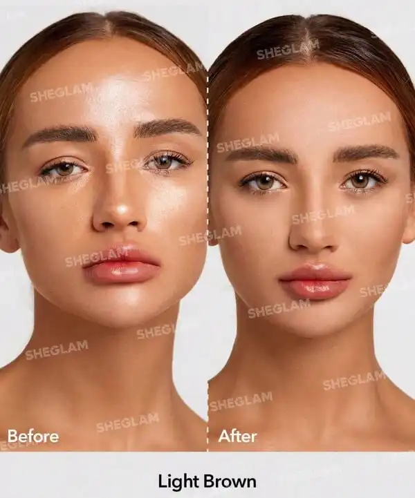 لوس بودر شيجلام بيكد جلو للوجه، بني فاتح