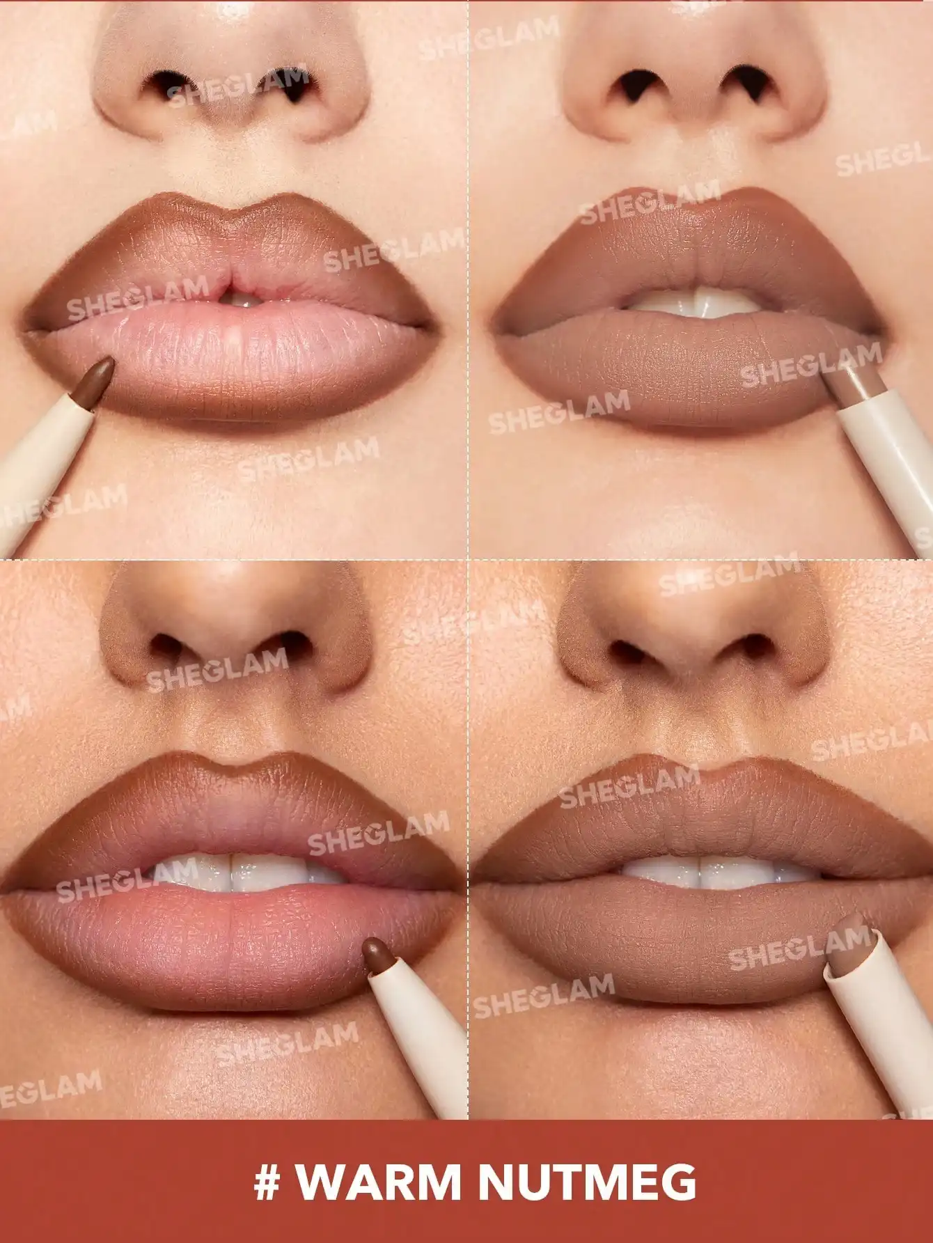 احمر شفاه ومحدد شفاه شيجلام 101 ، وارم نوتميج