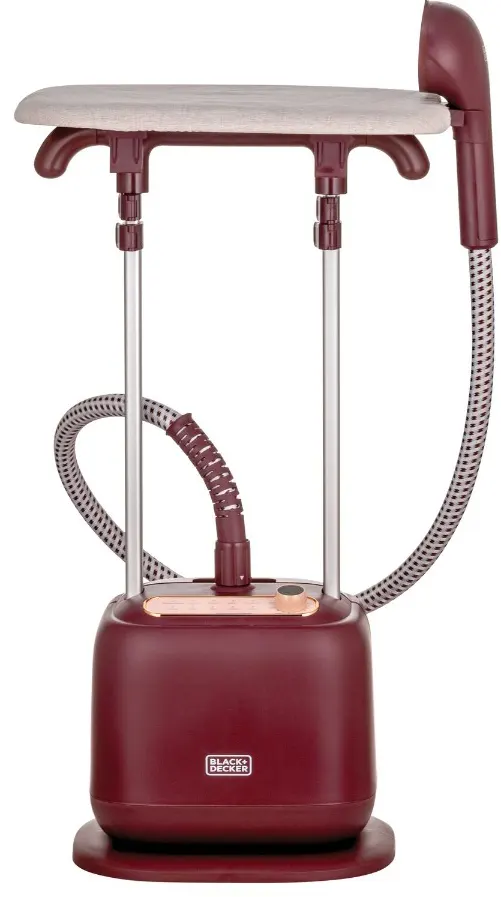مكواة بخار ستاند بلاك أند ديكر، 2400 وات، خزان مياه 2 لتر، 2 ذراع، أحمر، GSTD2450(بضمان انسيا)