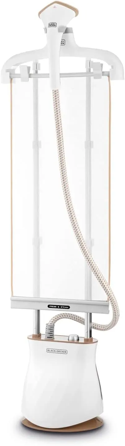 مكواة بخار ستاند بلاك أند ديكر، 2400 وات، خزان مياه 1.5 لتر، 2 ذراع، أبيض، GST2400 (بضمان انسيا)