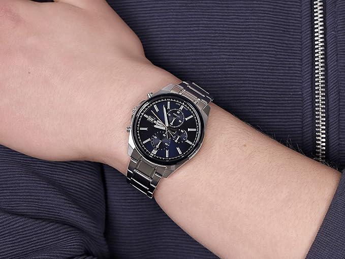 ساعه كاسيو رجالي إديفيس , عقارب سوار ستانلس ستيل , سيلفر , EFV-610DB-2AVUDF