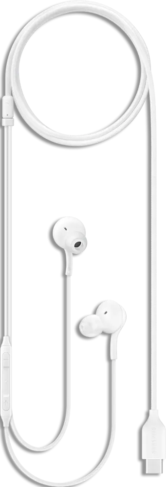 سماعة اذن سلكية سامسونج، ميكروفون، واجهة تايب سي، أبيض، EO-IC100BWEGAE