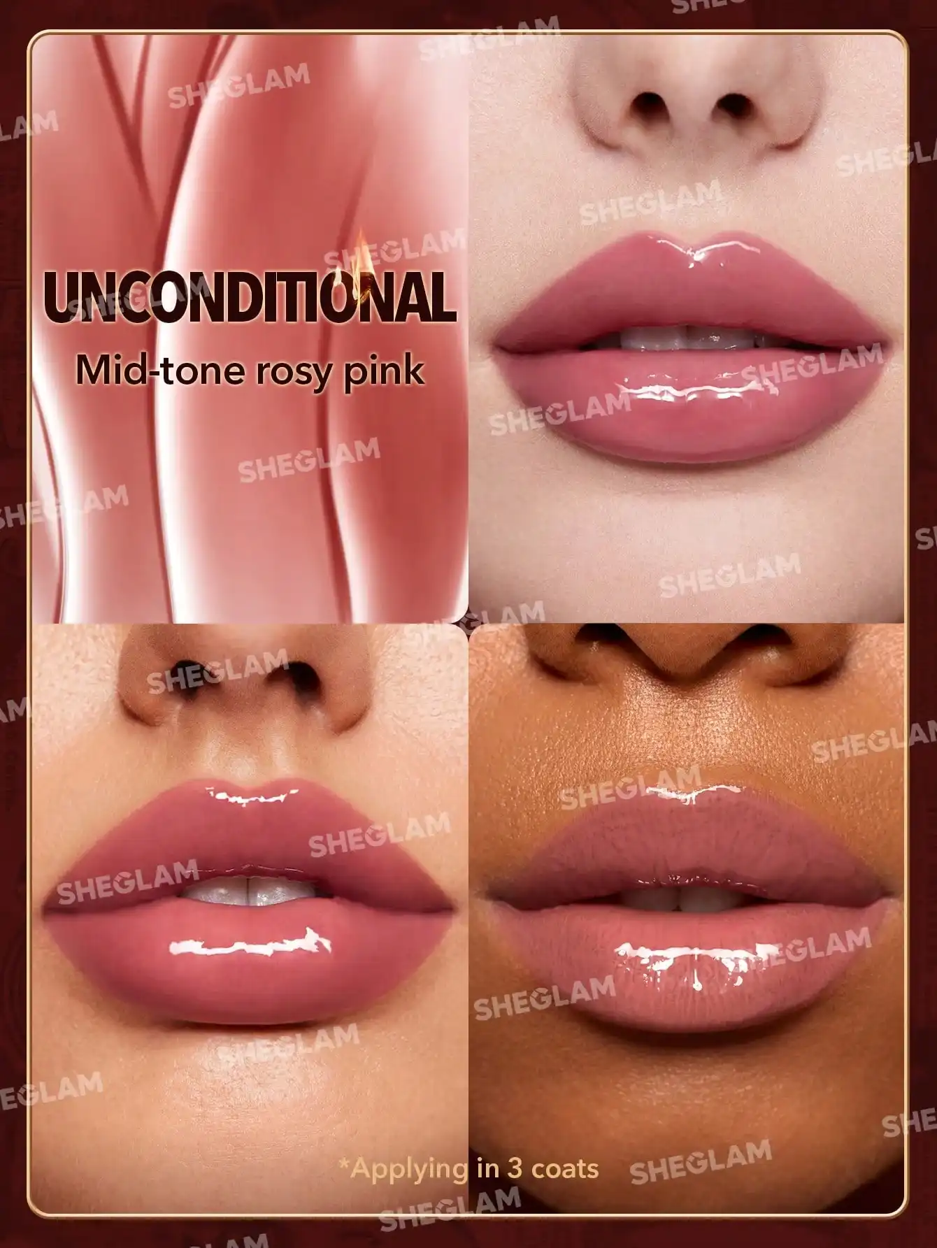 ملمع شفاه امبر روز ايمورتال لوف من شيجلام, انكوندشن