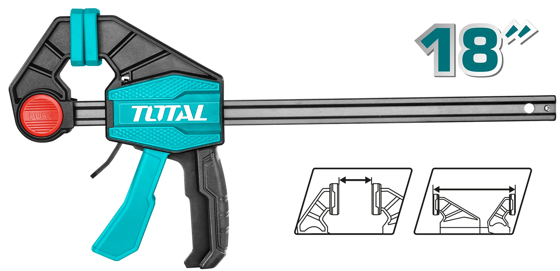قمطة يدوية اوتوماتيك توتال تولز،18 بوصة،45 سم، THT1340603