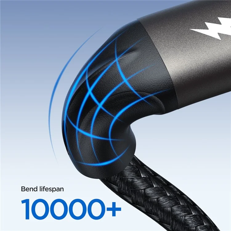 كابل شحن سريع من جوي روم ,  يو اس بي - ايه الي لايتنينج ,3 أمبير ,1.2 متر , اسود ,