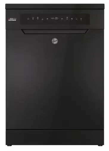 غسالة أطباق هوفر 15 فرد، 60 سم، 8 برامج، انفرتر وشاشة ديجيتال، أسود, HF5C7F1PB-EG