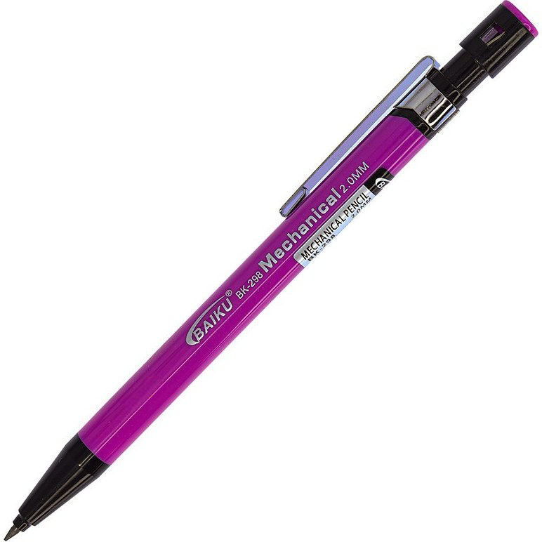 قلم سنون بايكو تيكي بلاستيك ,2 ملي , متعدد الألوان , شفاف ومعتم , BK-298