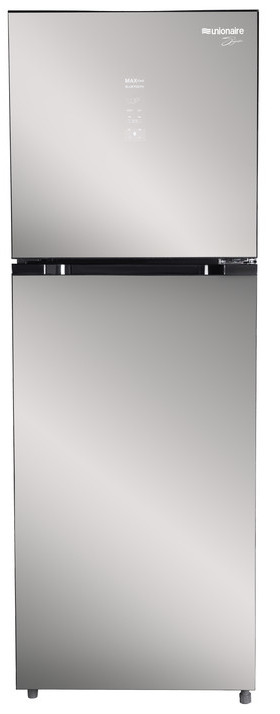 ثلاجة يونيون اير نوفروست , 370 لتر ,2  باب زجاج , شاشه ديجيتال , بلوتوث , لون فضي ميرور , URN-440LBG4MDA-DTHRBSM