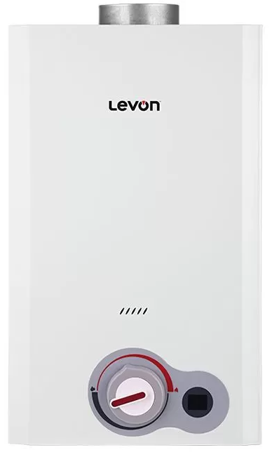سخان مياه غاز ليفون ، 10 لتر ، غاز طبيعي ، شاشة ديجيتال ، ادابتور ، ابيض ، (6518120) DG5