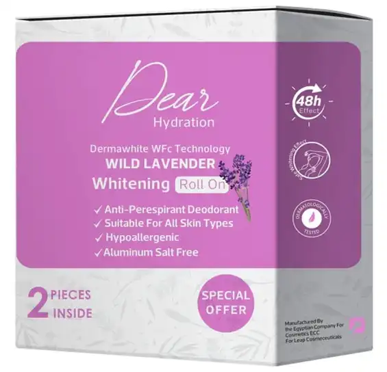 مزيل عرق رول اون لافندر للتفتيح  من دير 60 مل (1+1)