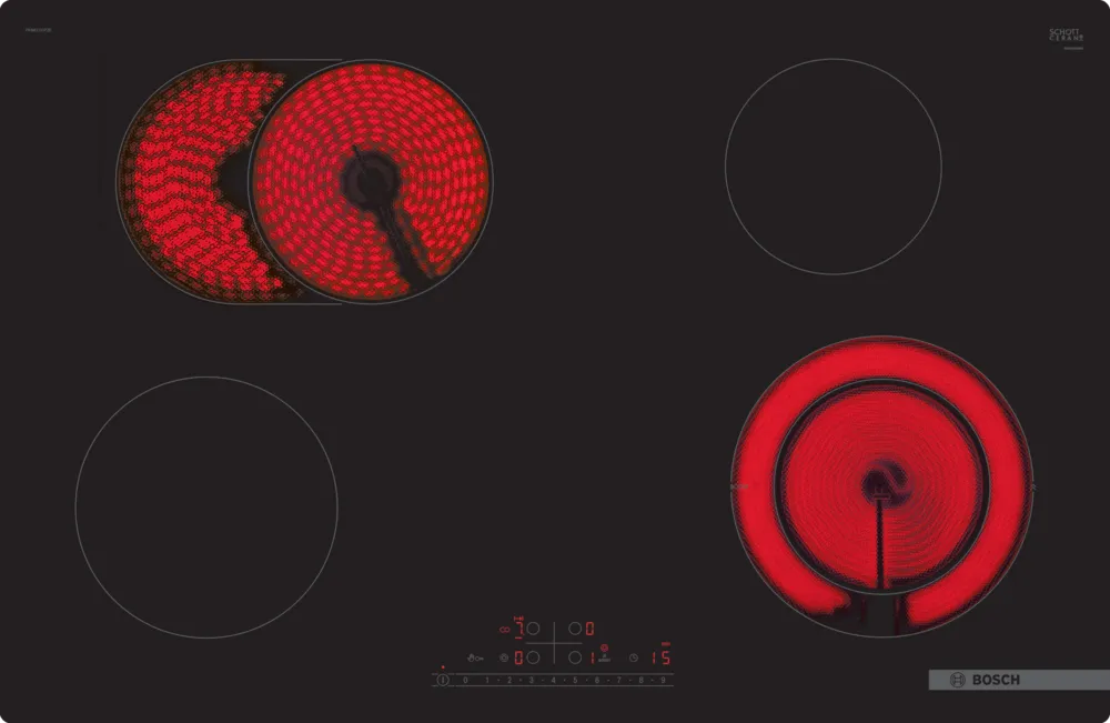 بوتاجاز مسطح بلت ان بووش، 80 سم، 4 شعلة ، كهرباء ، سيراميك زجاجي ، اسود ، PKN811FP2E