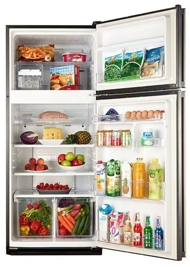 ثلاجة شارب العربي نوفروست , 396 لتر , 2 باب,  بلازما , شاشة ديجيتال , سلفر , SJ-PC48A-SL