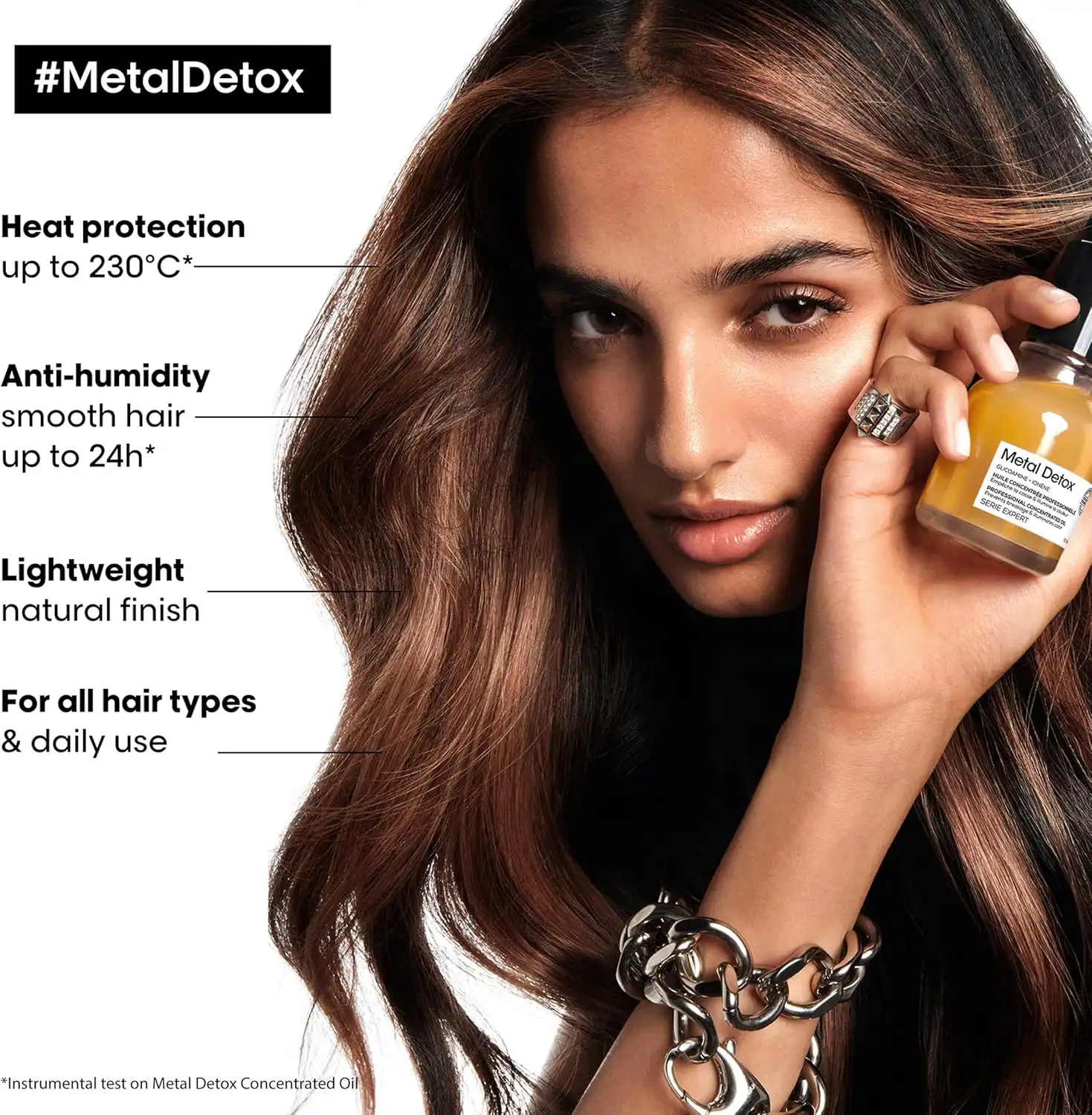 زيت لوريال ميتال ديتوكس مركز احترافي سريع الامتصاص لشعر ناعم ولامع وحريري لجميع انواع الشعر، 50 مل