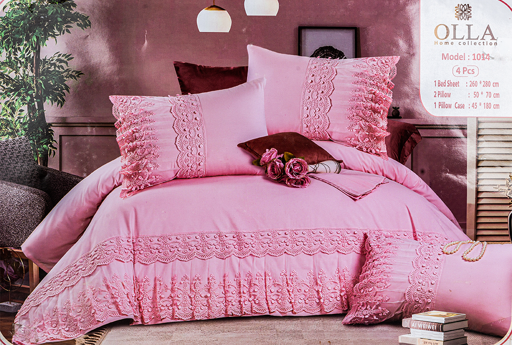 1014 ، طقم ملاية العلا ، مقاس 260*280 سم ، مكون من 4 قطع ، متعدد الألوان