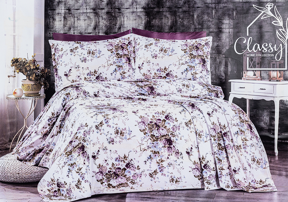 طقم ملايه كلاس كبير ، مقاس 240 *260 سم ، متعدد الألوان