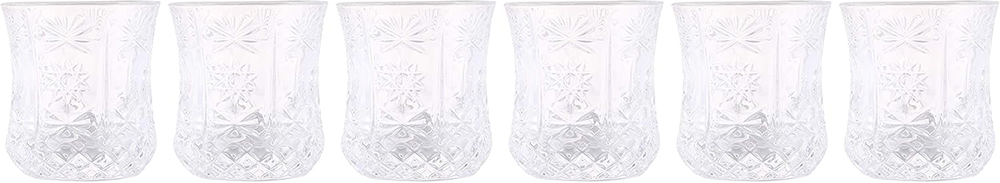 طقم كوب لوكسر من ار سي ار ،6 قطع ، فضي